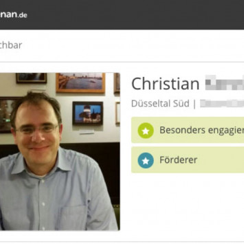 Christian aus Düsseldorf (Screenshot:nebenan.de)