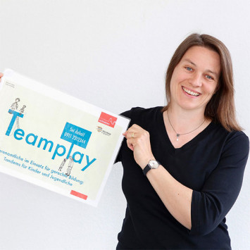 Sozialreferentin Elisabeth Ries wirbt für das neue Ehrenamtsprojekt Teamplay